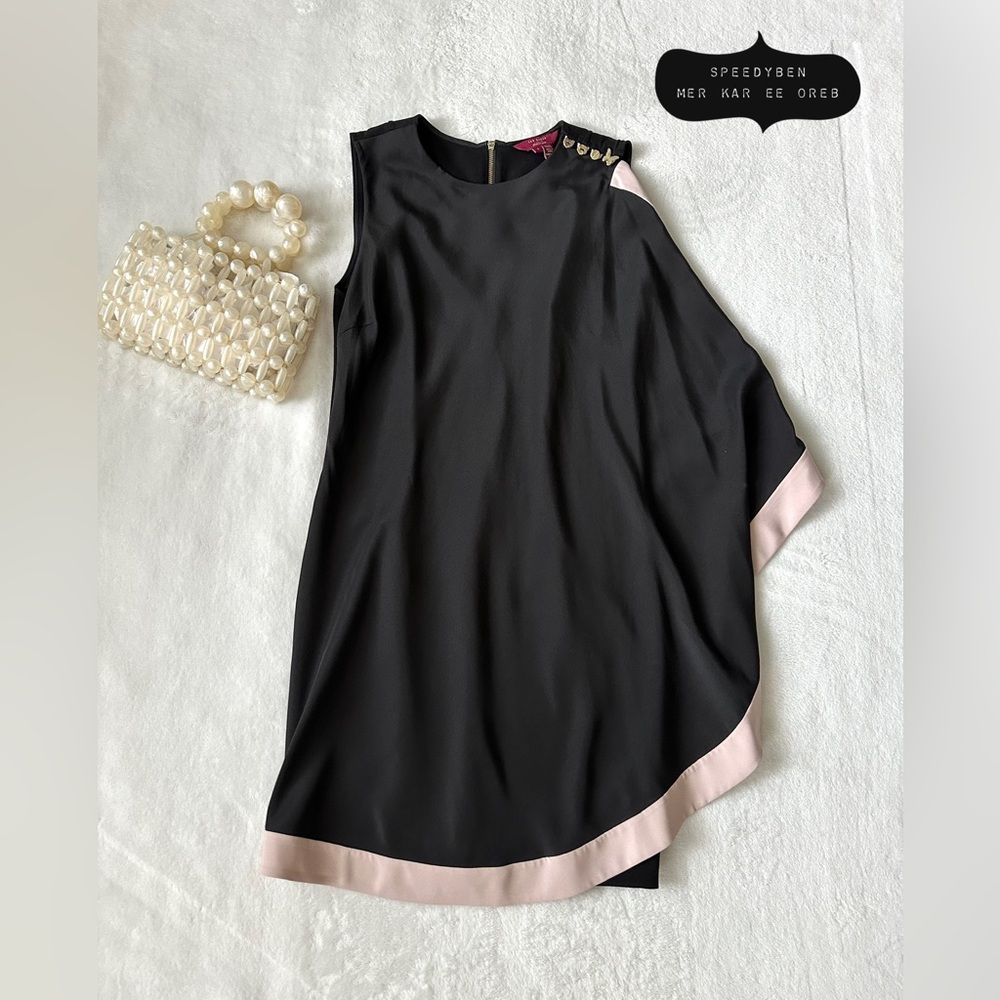 Ted Baker Bolty Dress Asymmetric Draped Cape